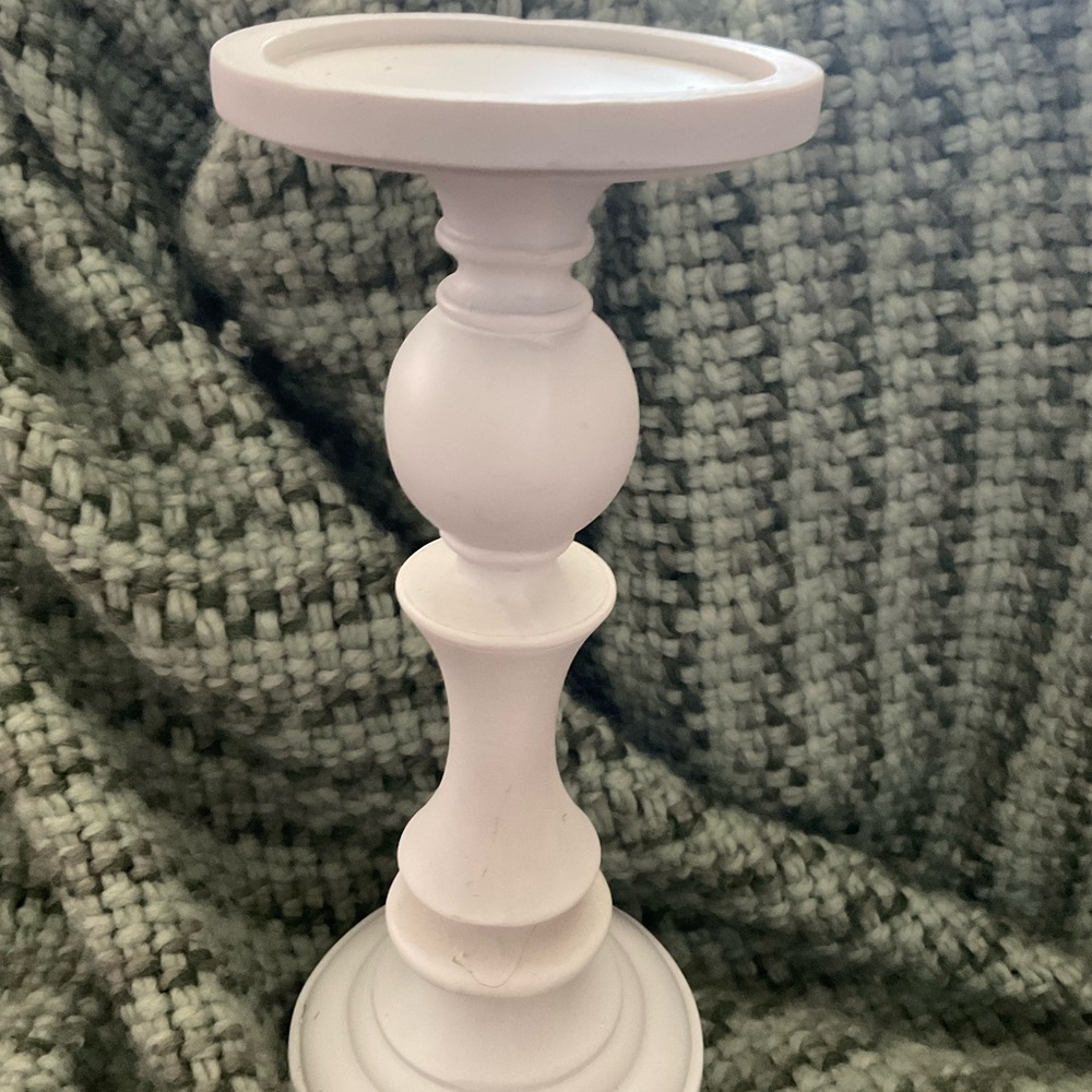 Elegant White Candle Holder